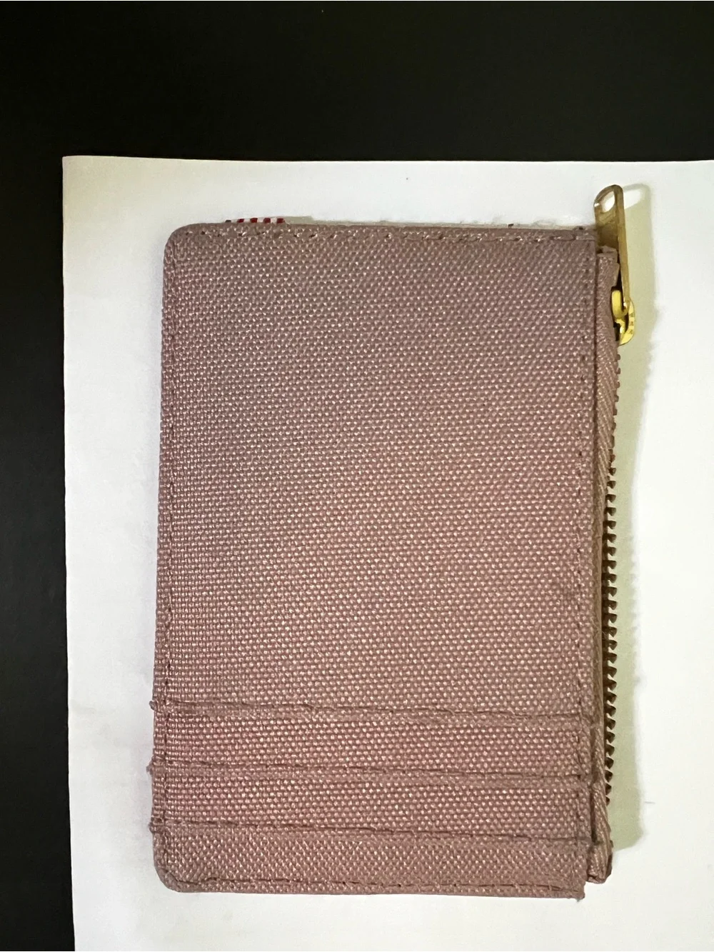 Herschel Supply Company Mauve Pink Zip Wallet with Gold Zipper